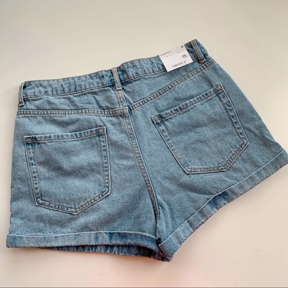 Forever 21 Light Denim Mom Shorts - Picture 2 of 5